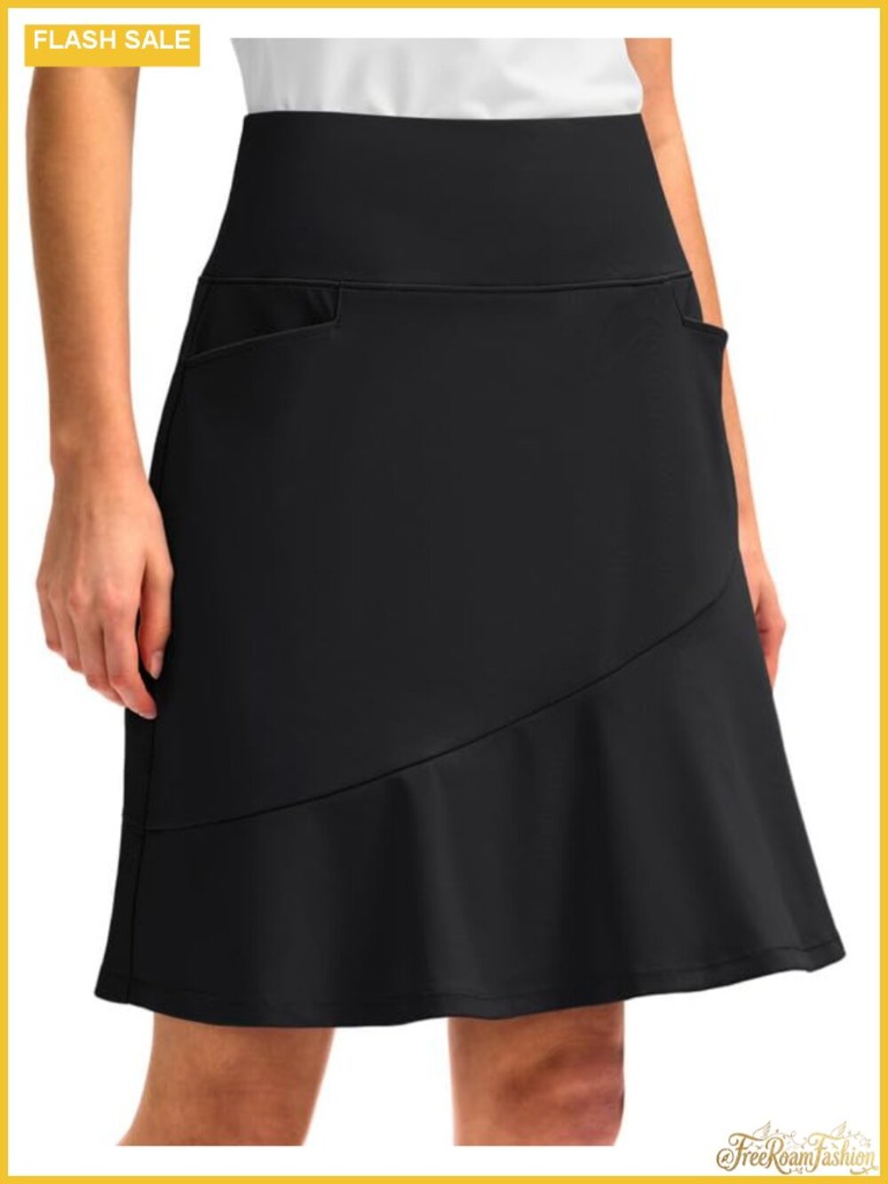Women's Athletic Skort Golf Tennis Workout Ruffle Polyester Knee Length